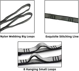 Corda de suspensão corda de escalada crisântemo yoga estiramento cinto extensor cinta corda para aérea yoga hammock swing voando anti-gravidade - Image 2