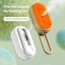 Pente elétrico para remoção de pêlos para animais, escova de massagem antivoadora, acessórios para gatos, 1 spray chave - Image 2