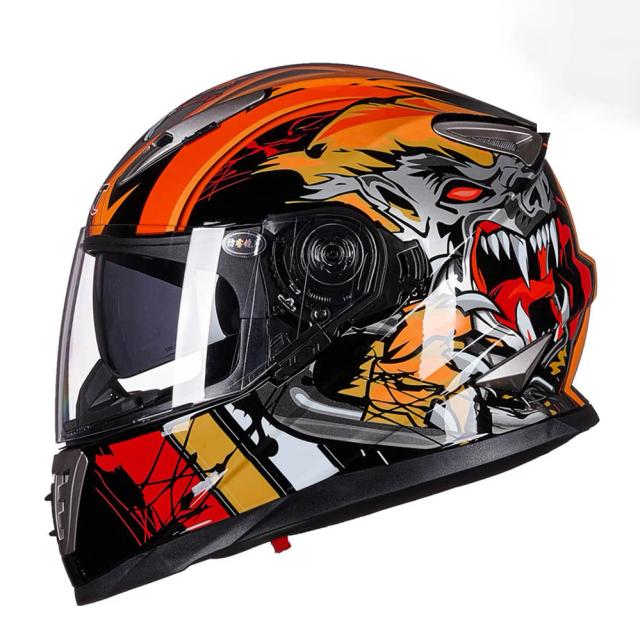 Capacete de Moto Dupla Lente Segurança Inverno