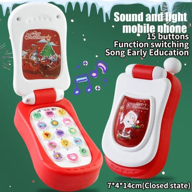 Telefone Celular Brinquedo Educação Precoce Música Desenho Animado Bebê Flip 61 Presente Crianças Inglês