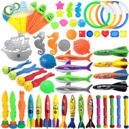 Polvo de natação para crianças Brinquedos de piscina, esportes aquáticos brinquedos aquáticos, conjunto de gemas de mergulho, 1 conjunto subaquático, verão - Image 1