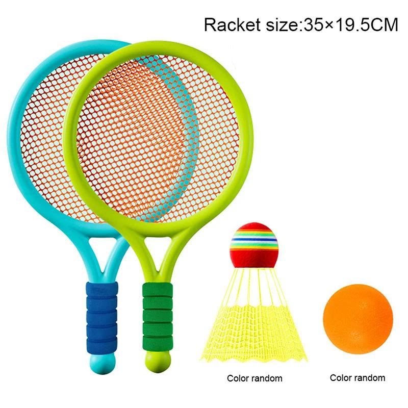 Raquetes leves de badminton para crianças, raquetes de tênis com bolas para jogos familiares, brinquedo infantil - Image 1