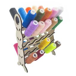 50 carretéis de costura bordado linha rack organizador destacável suporte de rosca de madeira parede pendurado cones suporte prateleira ferramenta - Image 5