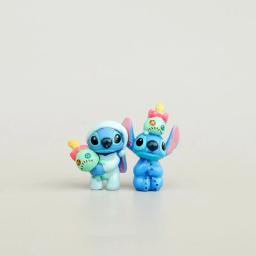 Disney-Lilo e Stitch Brinquedos Colecionáveis, Figuras Anime, Encantos Colecionáveis, Mão com Scrump, Mini GK Modelo PVC, Decoração, 6 peças por conjunto - Image 4