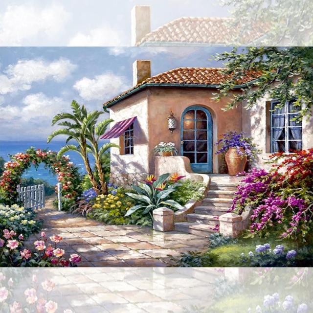Kits de Arte Mosaico 5D: Jardim Diamante para Pintura e Bordado - Nova Coleção 2024