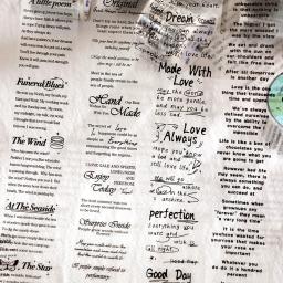 3cm/5cm * 2m fitas de material transparente carta frase em inglês fita adesiva scrapbooking etiqueta papelaria diy arte artesanato - Image 5
