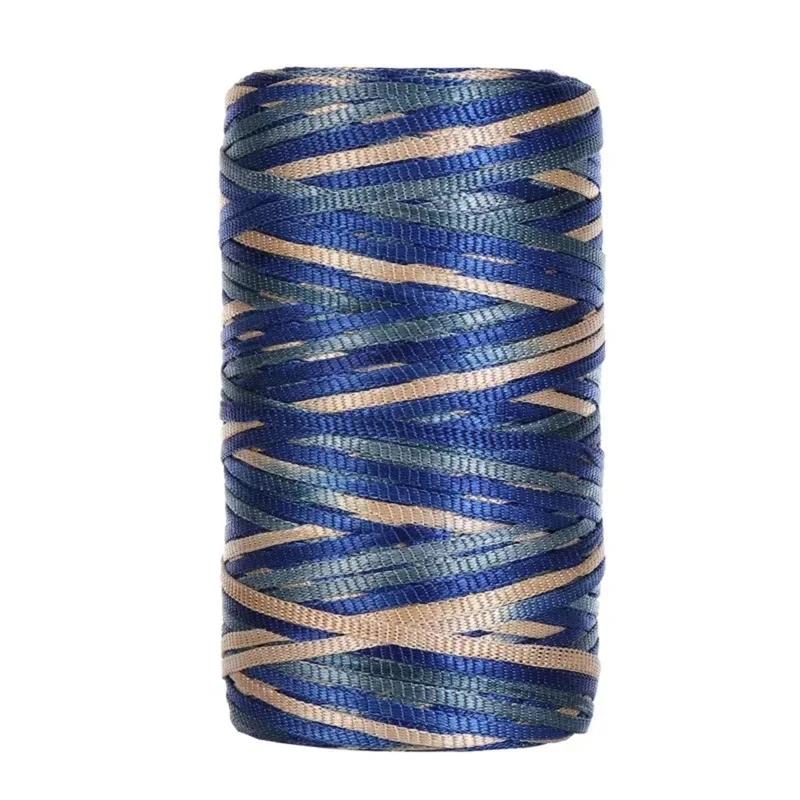 Cordão macrame seda cetim, fio malha manual cor brilhante, fio tecelagem diy para fazer jóias, crianças, - Image 1