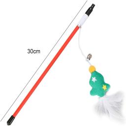 Smallwoodi-brinquedo interativo Teaser Wand Stick para animais de estimação, árvore de Natal perfeita, gatos e gatinhos, animais brincalhões, Gi - Image 6