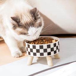 Tigela de aço inoxidável para cães, tigela anti-queda para animais de estimação, tigela de plástico para gatos, tigela de arroz para cães com pescoço alto, tigela de comida para gatos de grande capacidade - Image 3
