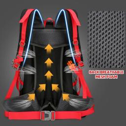 Mochila de caminhada com capa de chuva ao ar livre escalada acampamento mochila à prova dwaterproof água trekking viagem daypack sacos suspensão destacáveis - Image 6