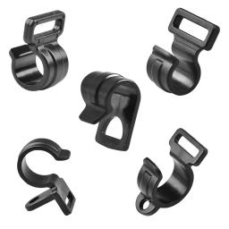 Peso leve barraca plástica pólo, haste de suporte durável, equipamento de acampamento, cabide titular, acessórios pólo, gancho, preto - Image 4
