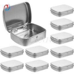 Metal portátil Dobrável Latas vazias com tampa, Mini caixa de lata, Candy Pill Cases, Home Organizer, 2.3x1.8x0.6 Polegada, 10pcs - Image 1