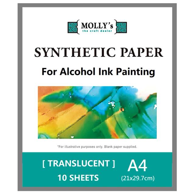 Papel Sintético Liso Yupo para Arte em Spray e Desenho A4 - Translúcido e Ideal para Artesanato DIY