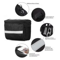 Bolsa multifunções para bicicleta guiador, saco frontal para mtb, ciclismo acessórios - Image 4