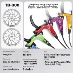 Tanke mtb bicicleta conjunto de freio a disco hidráulico 160mm rotores placa pinça óleo dianteiro traseiro mountain bike braçadeira 22.2mm lidar com um pilar - Image 3