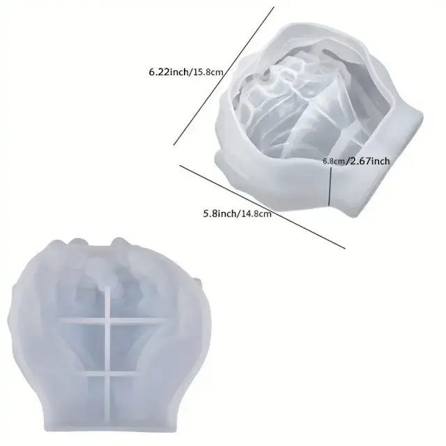 Mão Molde de Gesso para Fundição de Resina - DIY Artesanato, Armazenamento de Jóias, Castiçal, Panela Suculenta e Decoração de Casa, Ideal para Presentes, 1 Peça