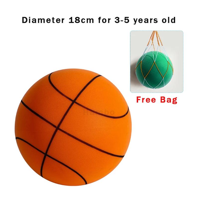 Squeezable Mute Bouncing Basquete, Bola Silenciosa, Espuma Interior, Futebol Esportes Brinquedos, Tamanho 7, 24cm - Image 1