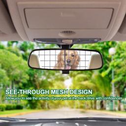 Livingfun-Portão grande do cão, Pet Animal Safety Fence, Iron Mesh Guard, barreira para tronco do carro, grade de partição, 90.5-113cm de largura - Image 6