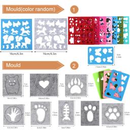 Fenrry 2-9 pçs lãs feltro molde conjunto agulha felting ferramentas diy artesanato estêncil applique artesanato moldar materiais de tecido acessórios - Image 2