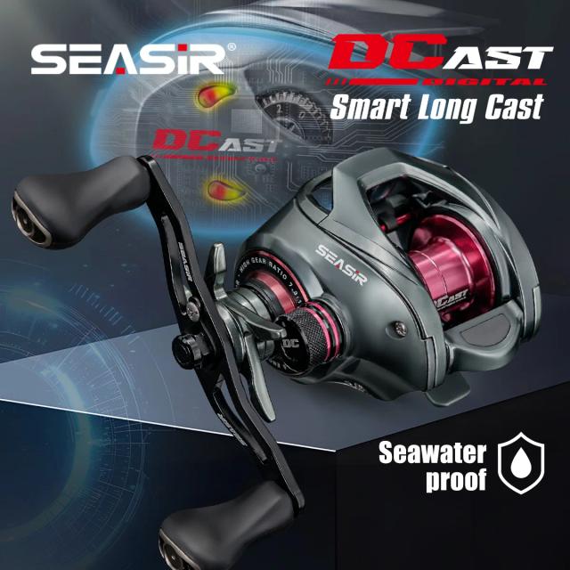 SEASIR DCAST DC Carretel de Pesca Controle Digital Longo Lançamento 7.3:1 8.5kg Drag