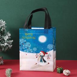 Sacos de presente de Natal com alças, sacolas pequenas sacolas de compras reutilizáveis, Papai Noel Meias Treat Bag, 2025 - Image 2