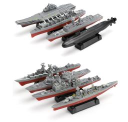Kits de modelos de navios para crianças, puzzle 4D, brinquedos militares, escala 1:1000, 15cm - Image 2