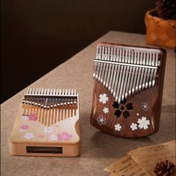 Pequeno Kalimba de Madeira para Iniciantes, Piano Polegar, Instrumentos Profissionais, 17 Chaves, 21 Chaves, Teclado Musical, Iniciante - Image 5