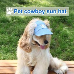 Chapéu de basebol ajustável com orelhas para animais, proteção solar para cães, verão - Image 3