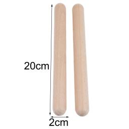 2x clássico claves instrumento de percussão clássico claves ritmo varas baquetas de madeira crianças brinquedo musical aprendizagem ritmo - Image 2