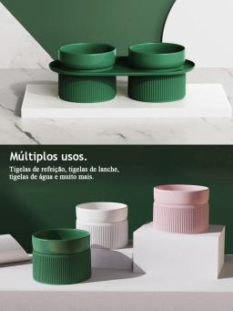 Luxo Comedouro elevado em cerâmica para pet gatos cachorros Vasilha Bebedouro Bacia de alimento para cachorro Tigela porcelana alto Pote de ração para gato cães alimentador produto acessorios coisas Pratos de animais - Image 2