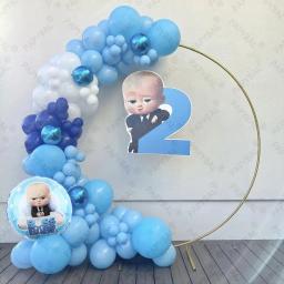Kit Garland de Látex Balões para Crianças, Decoração de Festa de Aniversário, Baby Shower, Tema Chefe, Branco e Azul, 1 Conjunto - Image 5