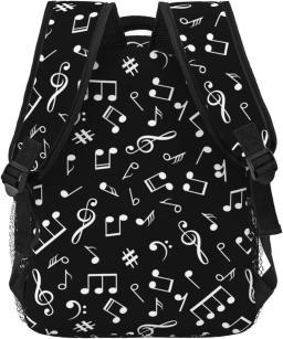 Piano Music Note Mochila para Homens e Mulheres, Mochilas de Computador, Viagem, Caminhada, Camping, Mochila, Mochila, Moda - Image 4