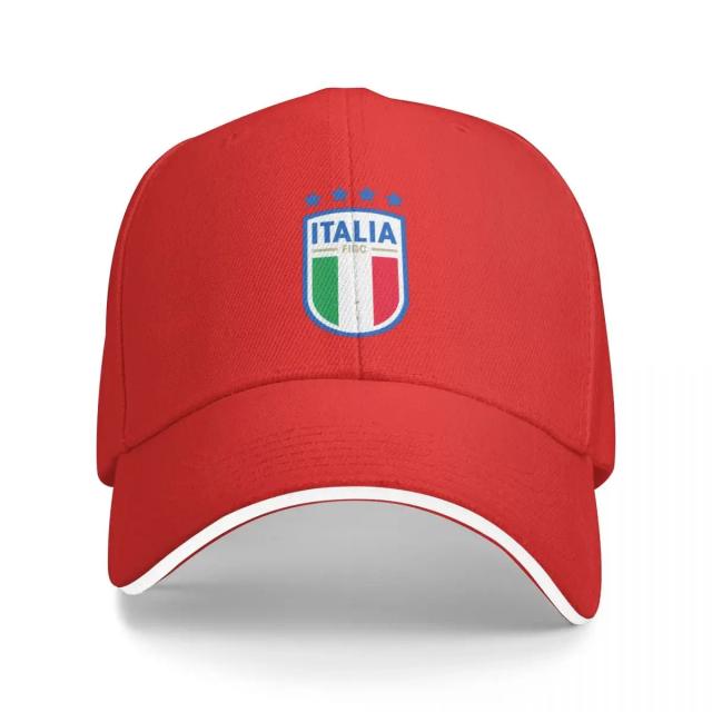Boné de Beisebol com Logotipo da Itália Football Team - Chapéu Anime para Crianças, Masculino e Feminino