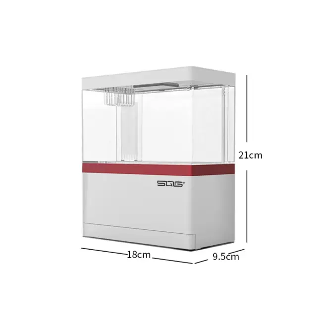 Mini tanque de peixes autossustentável com filtro para mesa, ideal para sala de estar e aquário ecológico doméstico
