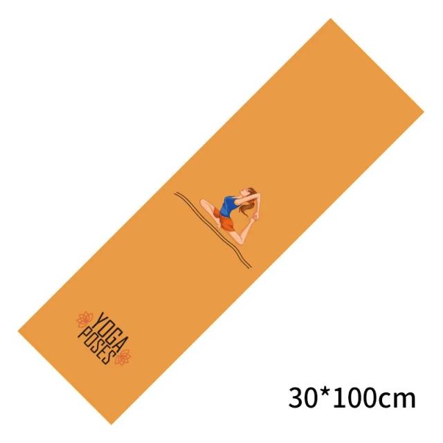 Toalha de Resfriamento Esportiva em Microfibra Antiderrapante 30x100cm para Yoga, Pilates e Viagens com Secagem Rápida