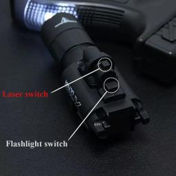 Ponteiro laser de lanterna de alta intensidade dois em um X400U: cabe em trilho de 20 mm, para armas de airsoft de brinquedo, caça, fósforos CS e jogos de guerra - Image 2