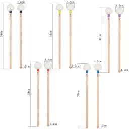 Irin baqueta de baixo, 2 peças, tom fixo, martelo de tambor, cabeça de feltro, material de bordo, baquetas de marcha, peças de reposição de percussão - Image 3