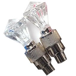 Bicicleta LED Válvula Luzes, MTB Acessórios, Raios De Roda, Pneu Ciclismo, Lanterna Lâmpada, Baterias, Tampas De Pneus, 2Pcs - Image 5