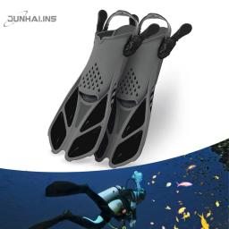 Ajustável Snorkel Swim Fins, Tamanho de Viagem, Curto, Adulto, Homens, Mulheres, Crianças, Open Heel Swimming Flippers, Snorkeling Diving - Image 1