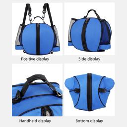 Bolsa de ombro de malha redonda portátil, Sacos de bola de futebol, Alça de ombro removível, Gancho com zíper, Esportes ao ar livre - Image 5