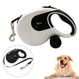 Trela automática retrátil para cães de estimação, corda extensível para caminhadas ao ar livre com caixa de cocô Golden Retriever, cães pequenos e grandes - Image 1