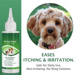 Colírio Pet Wash Drops, Removedor de Lágrimas, Elimina Lágrimas para Cães e Gatos, Ingrediente Seguro, 60ml - Image 3