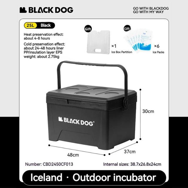 Caixa Térmica Móvel Naturehike BLACKDOG: Refrigerador de Grande Capacidade para Acampamentos, Carros e Piqueniques com Gelo