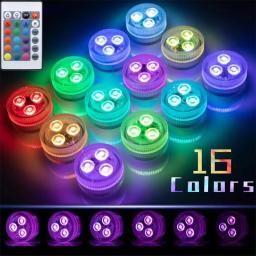 Luz de piscina com controle remoto, RGB, peixes de mergulho, lâmpada subaquática LED, navio, carro, lâmpada decorativa para vaso, aquário, 3LED - Image 1