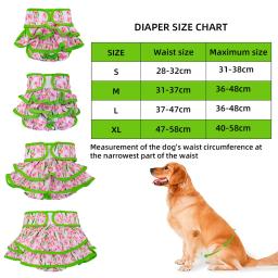 Vestido de fraldas lavável para cães, Altamente absorvente, Fraldas para cachorros, Incontinência, fêmea, 1pc - Image 4