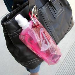 Bolsa de água portátil dobrável para esportes ao ar livre, Garrafa plástica criativa, Suprimentos para caminhadas e corrida, 500ml - Image 1