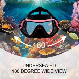 Máscara de mergulho snorkel para adultos, máscara de natação HD, óculos anti-nevoeiro, vidro temperado, tampa do nariz - Image 2