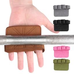 Luvas de treinamento de levantamento de peso de couro proteção da palma das mulheres dos homens fitness esportes ginástica apertos pull ups treino de levantamento de peso - Image 1