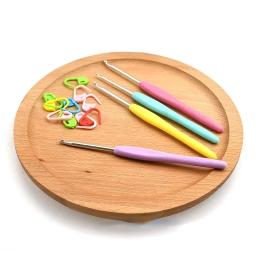 Alumínio Crochet Ganchos com Borracha Macia Grip, Agulhas de Tricô, Alças Almofadadas, Hot, 8PCs por Conjunto, 2.5-6.0mm - Image 6