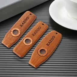 Portátil Kazoo Harmonica de Madeira para Iniciante, Instrumento Musical De Madeira, Guitarra, Ukulele, Acompactação, Presente para Crianças - Image 5